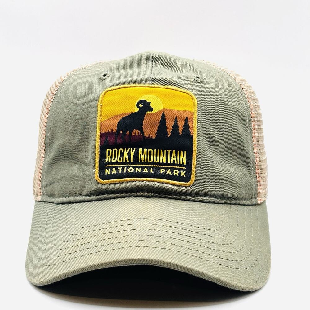 Rocky Mountain National Park H3 Headwear Trucker Hat Mens Green OS Adjustable